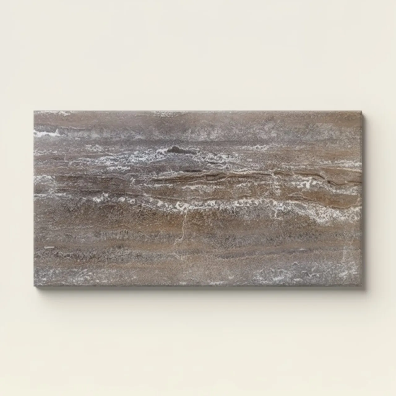 Travertin Silver Tömített Polírozott Sötét Erezett Burkolólap 60×40 cm