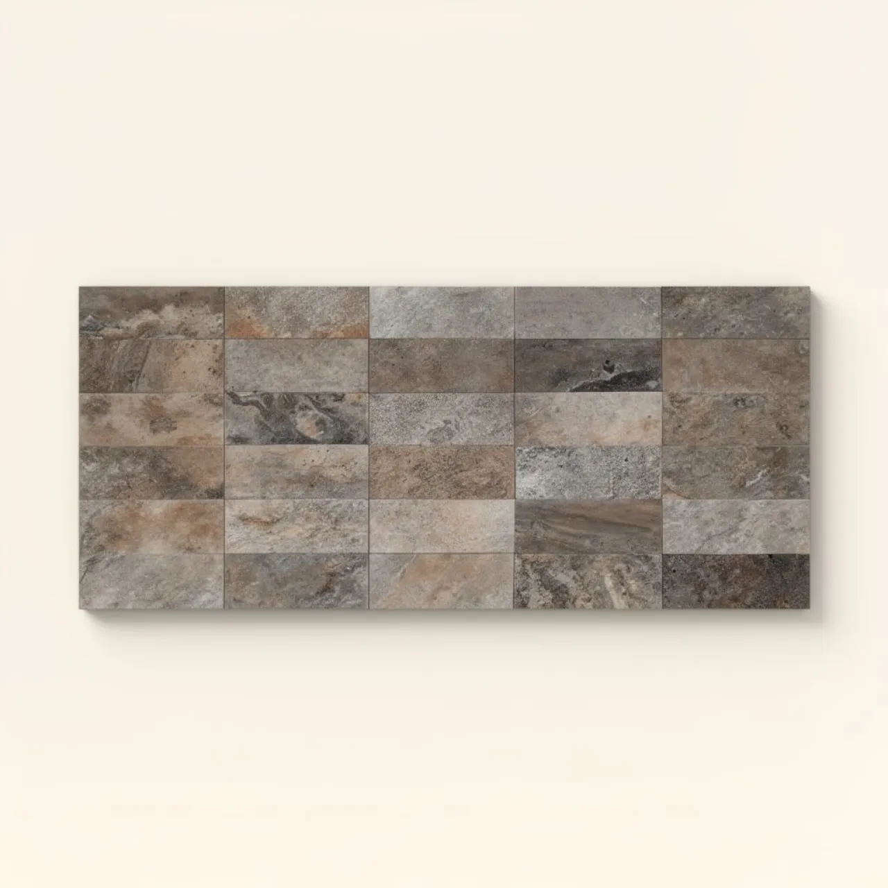 Travertin Silver Homokfúvott Burkolólap 15,2×30,5 cm