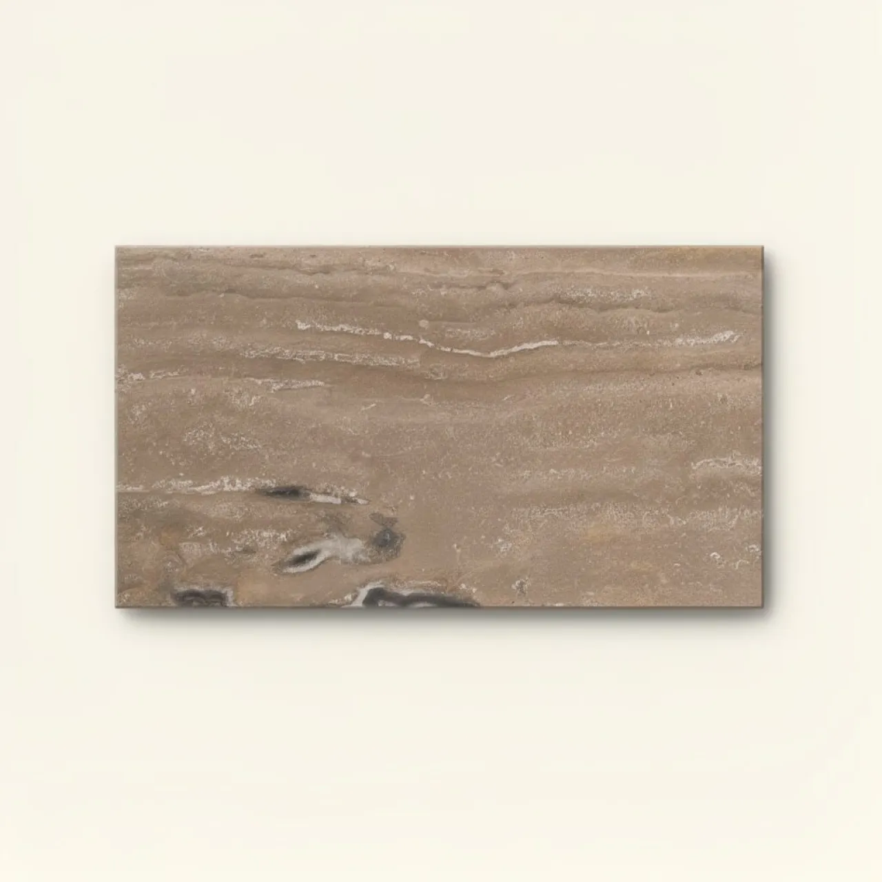 Travertin Silver Tömített Polírozott Sötét Erezett Burkolólap 60×40 cm