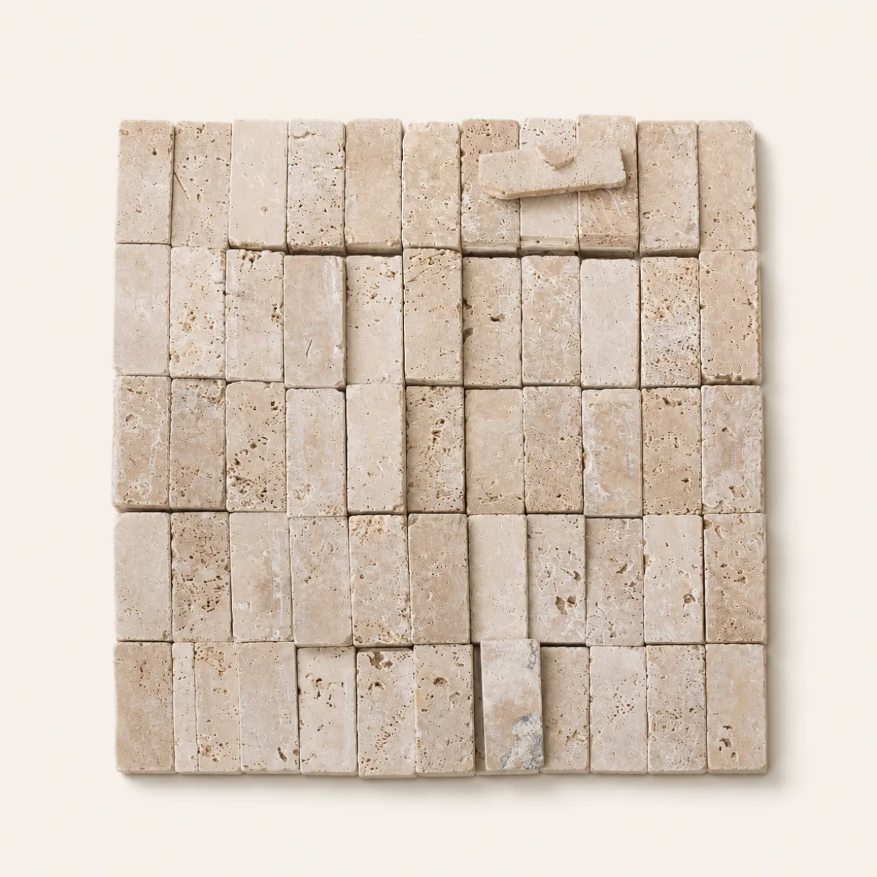 Travertin Tömítetlen Csiszolt Lap Mix Vegyes 20×7,5 cm