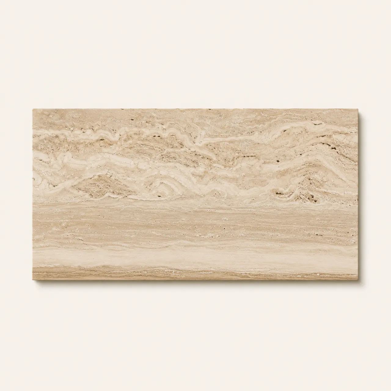 Travertin Érvágott Tömítetlen Polírozott Burkolólap 61×30,5 cm