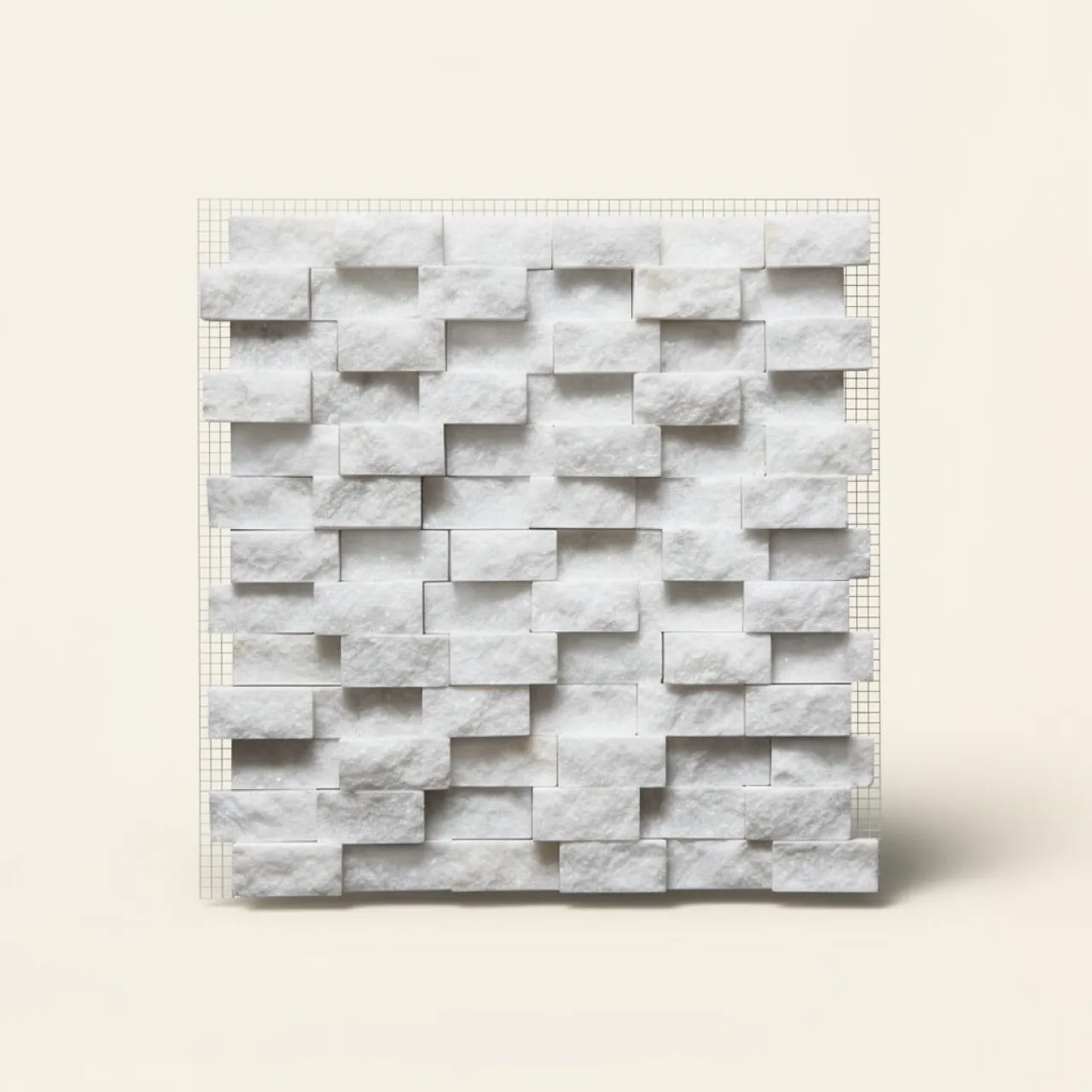 Fehér Márvány Roppantott Ciklop 23×48 mm