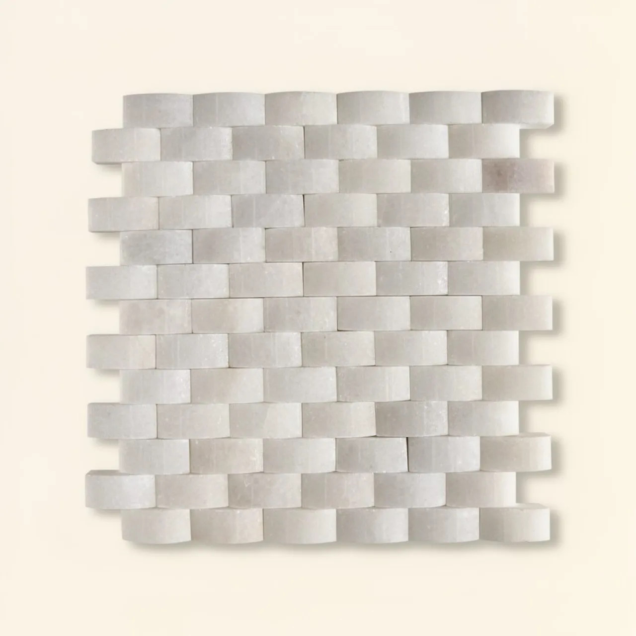 Fehér Márvány Roppantott Ciklop Szett Prémium 23×48 mm
