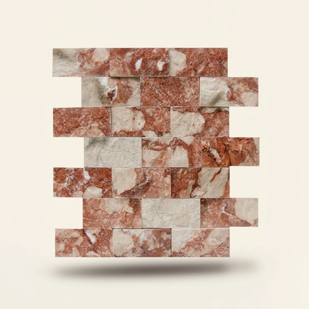 Krémszínű Márvány Roppantott Ciklop Prémium 48×100 mm