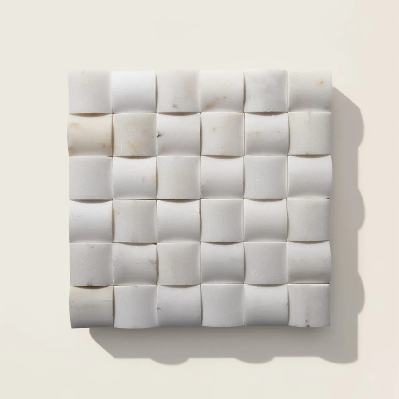 Fehér Márvány Roppantott Ciklop Szett 48×48 mm