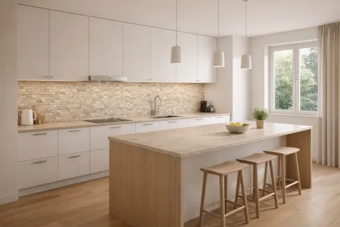 Vegyes márvány roppantott konyha