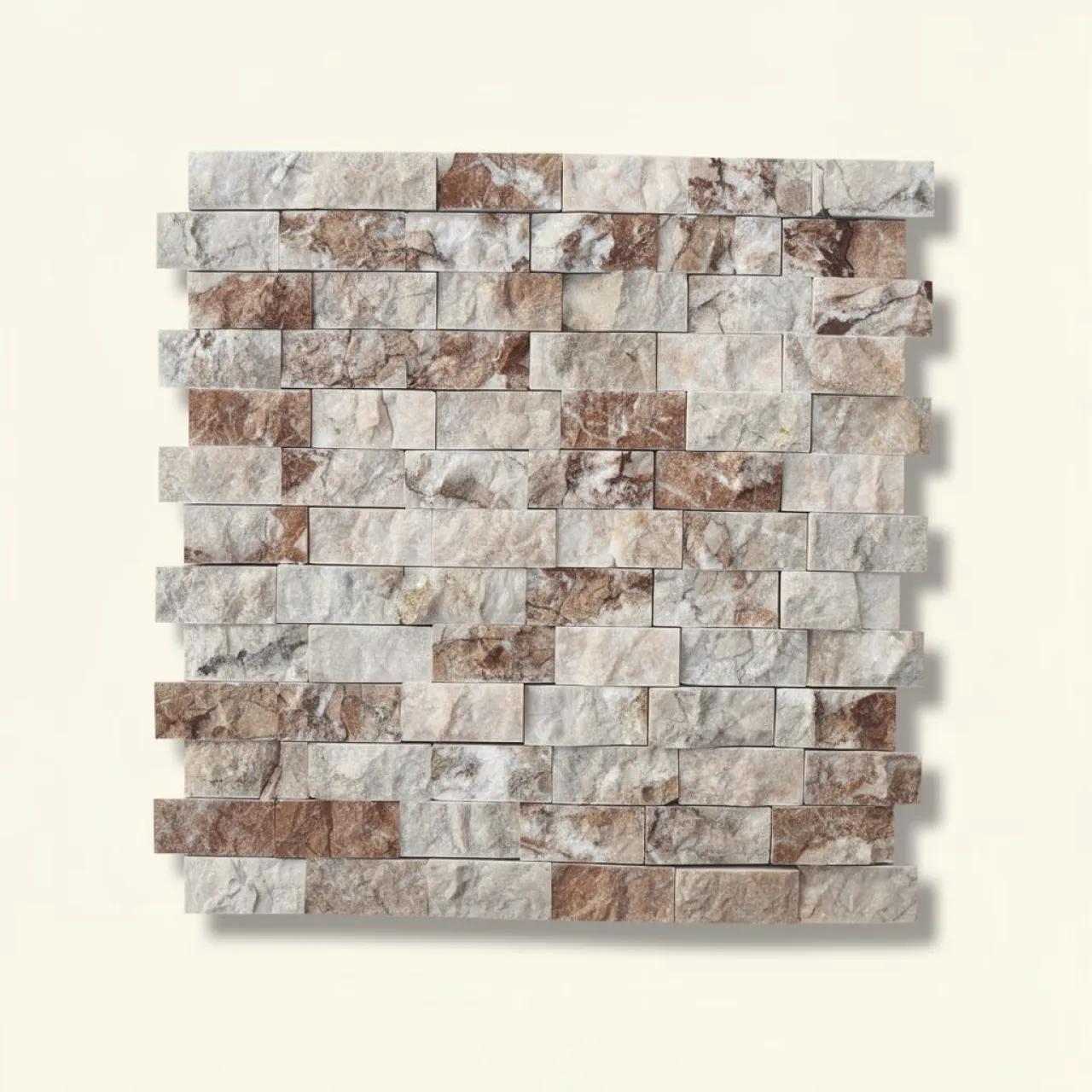 Gyöngyházfehér Márvány Roppantott Ciklop Mix 23×48 mm