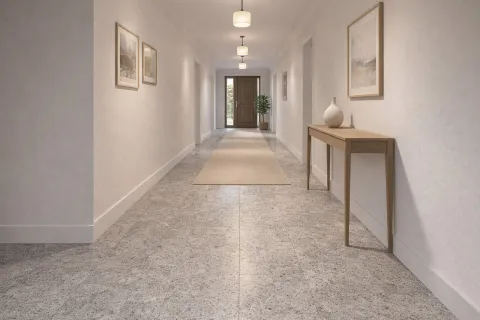 Gránit roza polírozott előtér / folyosó