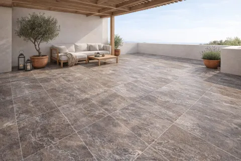 Travertin silver tömített terasz
