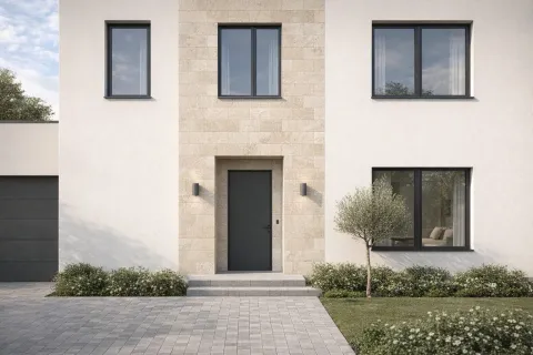 Travertin classic bézs homlokzat