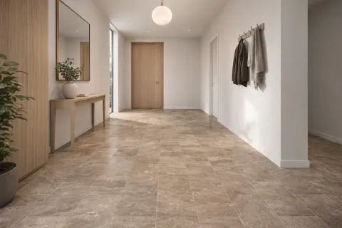 Travertin silver tömített előtér / folyosó