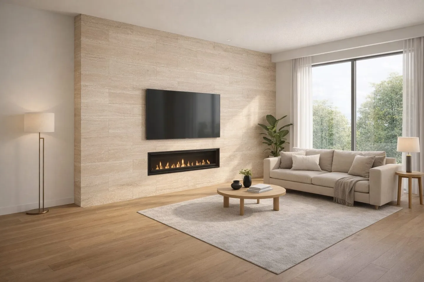 Travertin bézs világos nappali