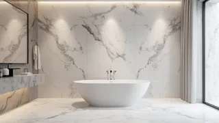 Márvány fürdőszoba - 10 inspiráló ötlet természetes kőből